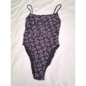 J.Crew One Piece Floral Swimsuit Padded Twilight MISSING BELT Size 2 Topstitch